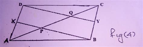 In fig, X and Y are respectively the mid points of the opposite sides ...