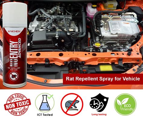 NICHEM No Entry Advanced Rat Repellent Aerosol Spray for Cars,Bitter ...