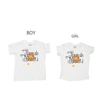Buy Bon Organik Cotton White Rang De Basanti Bro & Sis Holi Tees ...