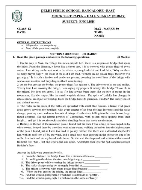 Image result for Class Test Paper