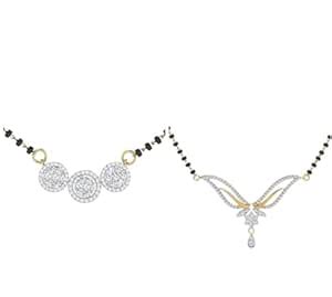 Buy Traditional, Alloy,gold Plated, Black Bead, Diamond Mangalsutra ...