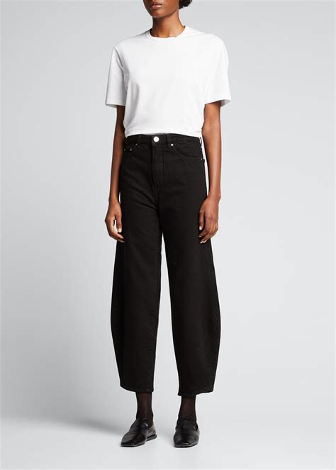 Totême Denim Barrel-leg Pants in White | Lyst
