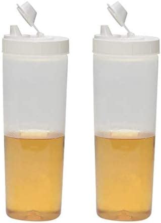 Amazon Brand - Solimo Plastic Oil Dispenser, Set Of 2 (1 L Each), Dark ...