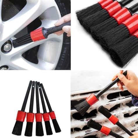 UNIESHINE Car Detailing Brush Kit - Set of 5, Ideal for Interior and ...
