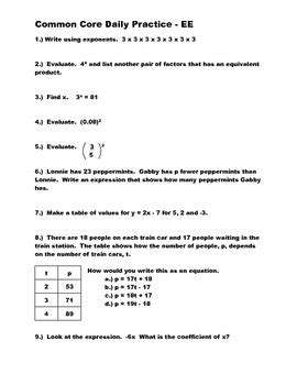 Image result for Numerical Equation Example Math Middle School