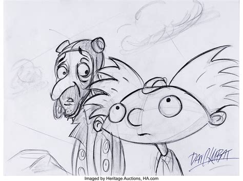 Hey Arnold! "Pigeon Man" Arnold and Pigeon Man Concept/Storyboard | Lot ...