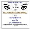 Appeal eye donation slogan full Ans - Brainly.in