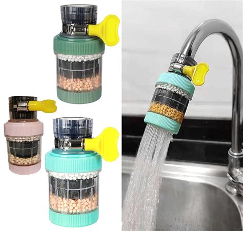 Buy Faucet Water Filter 3 Pack Faucet Mount Filters Purifier Kitchen ...