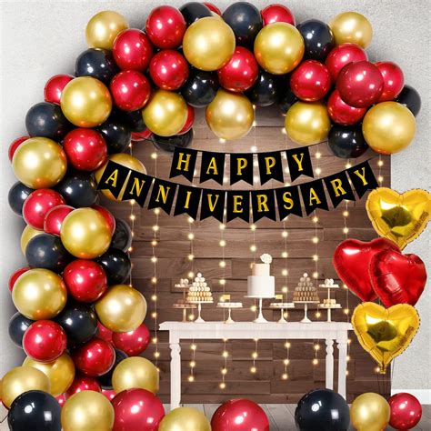 Buy Party Propz Happy Anniversary Decoration Items Kit - 71Pcs Happy ...