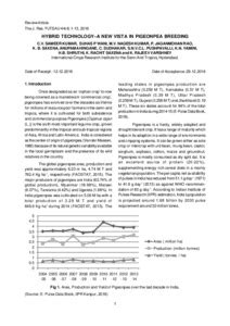 Hybrid Technology–a new vista in pigeonpea breeding - OAR@ICRISAT
