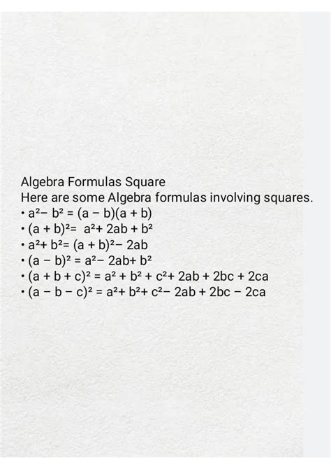Image result for Algebra Formulas Explained