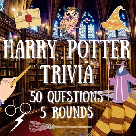 Harry Potter Trivia Game | 50 Questions | 5 Rounds | Host Instructions ...