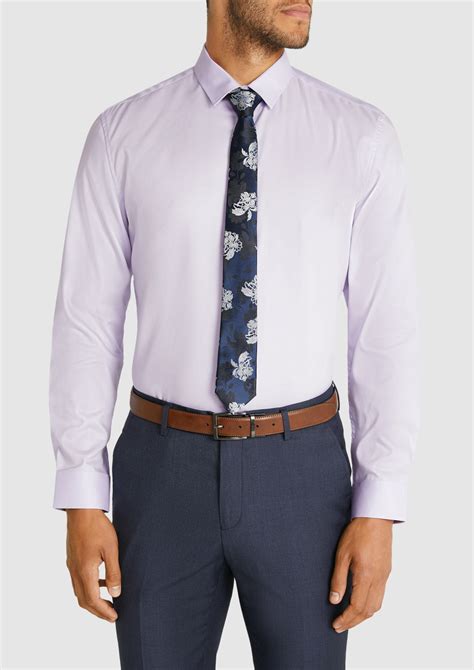 Light Purple London Slim Dress Shirt | Men's Tops | Connor AU