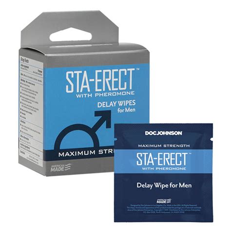 Buy Sta-Erect With Pheromone - Delay Wipes for Men - 10 Pack Online at ...