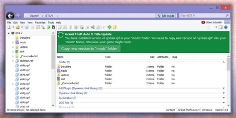 Image result for Create Mods Folder OpenIV