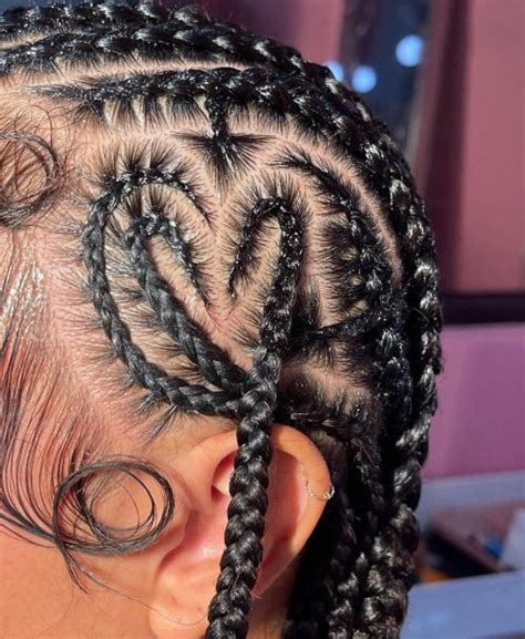 Image result for Heart Box Braids Tutorial