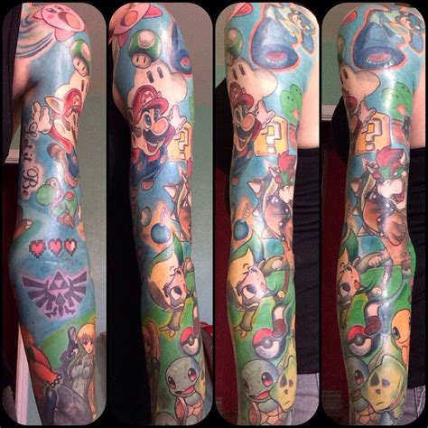 My nintendo sleeve done by Daniel Mees at Steel and Ink, Highland CA ...