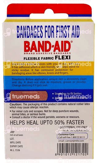 Johnsons Flexible Fabric Band Aid 10 - Uses, Side Effects, Dosage ...