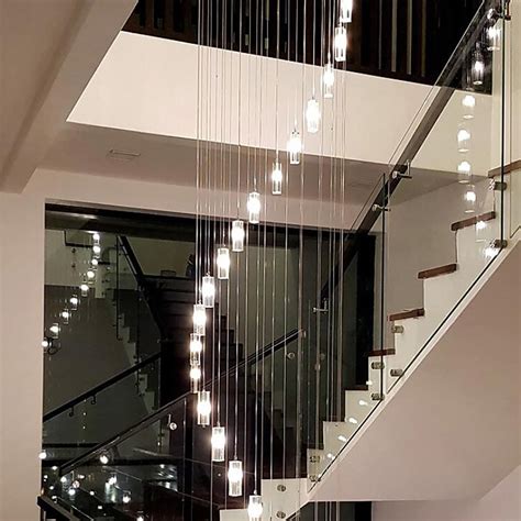 Buy H138 Modern Crystal Chandeliers Staicase Lighting 36-Lights High ...
