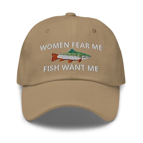 Women Fear Me Fish Want Me Hat Fish Want Me Embroidered - Etsy
