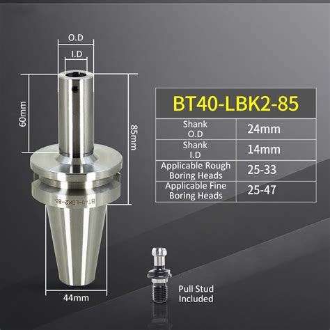 BT40-LBK2-85L High-Precision Boring Tool Holder Shank CNC Lathe Boring ...