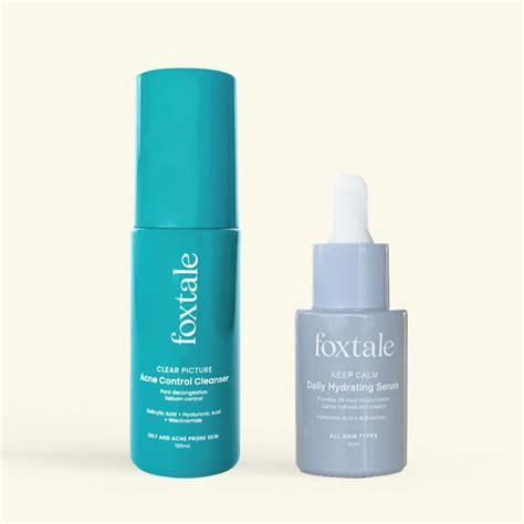 Buy Hyaluronic Acid Serum & Acne Control Cleanser combo by Foxtale.