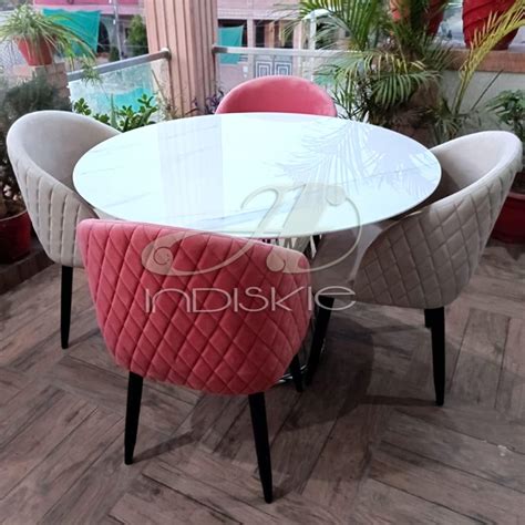 Vandana Interiors Modern 53.14" Stainless Steel Base and Marble Top ...