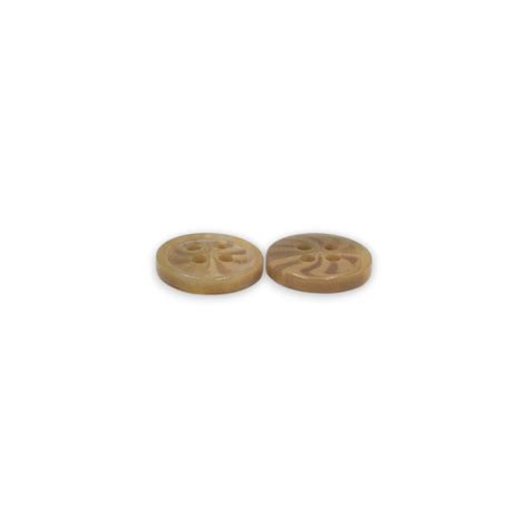 Round Rim 4 Hole Sand Dual Colour Fancy Shirt Buttons – Linen Studio