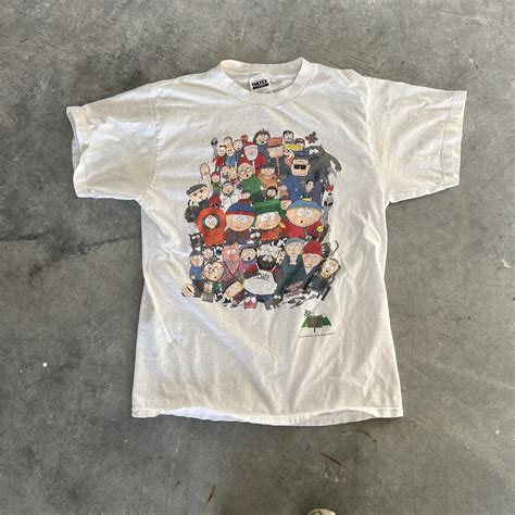 vtg 1998 south park shirt has small stain shown... - Depop