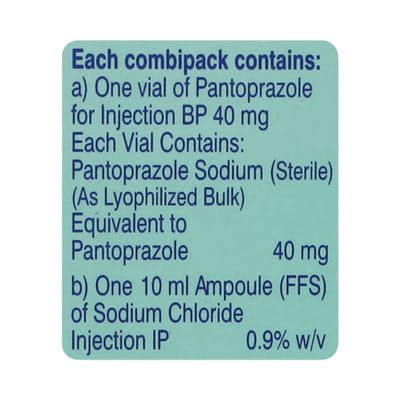 P Ppi 40 MG Powder For Injection (1): Uses, Side Effects, Price ...