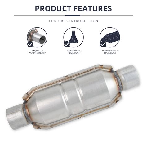 2.5''Catalytic Converter High Flow EPA Stainless Steel For Dodge ...