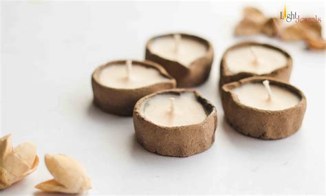 5 Lemongrass Scented Cow Dung Diyas – Light Jewels