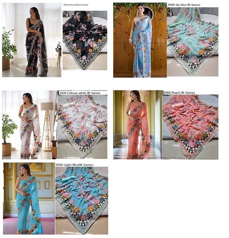 3068 Bt Georgette Sarees – Kavya Style Plus