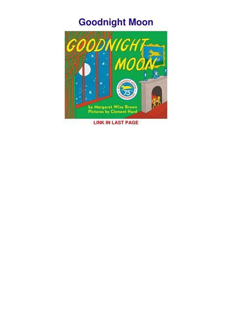PPT - DOWNLOAD/PDF Goodnight Moon PowerPoint Presentation, free ...