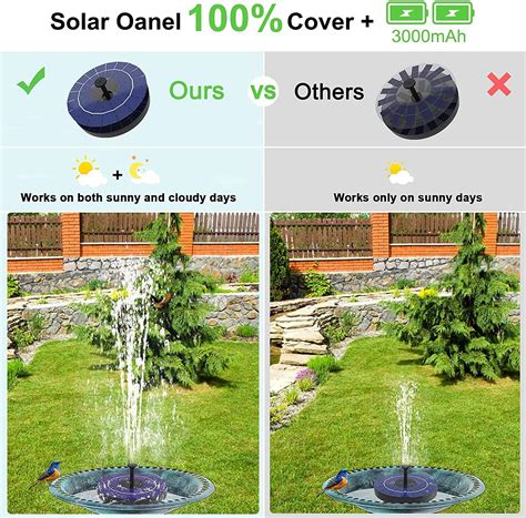 Viajero 4W Solar Fountain with 3000mAh Battery, India | Ubuy