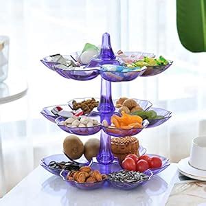 Meadawgs® 3 Tier Fruit Plates Tower Dessert Display Plate for ...