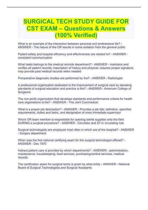 Image result for CST Study Guide Free