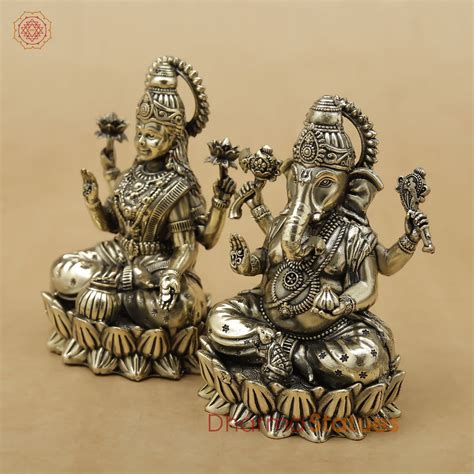 Brass Lakshmi Ganesh Fine, 4" – Dharma Statues