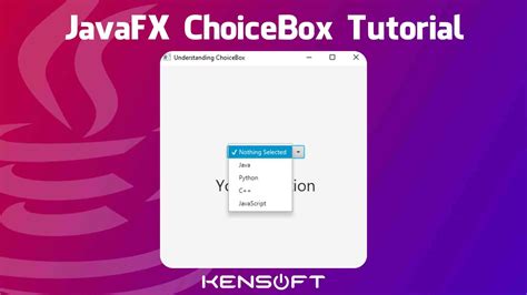 Choice Box JavaFX 的图像结果