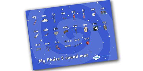 Space Themed Phase 5 Sound Mat (teacher made) - Twinkl