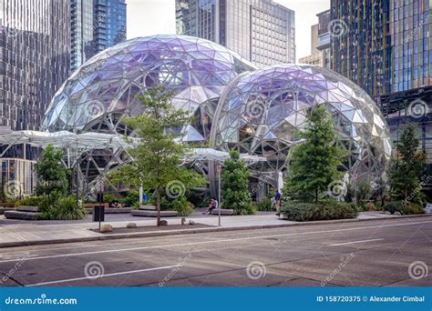 Seattle, Washington, USA - Amazon Spheres Building Editorial Image ...