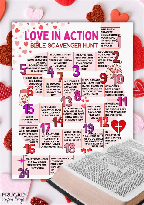 God's Love Bible Scavenger Hunt | Bible facts, Sunday school valentines ...