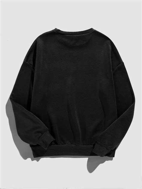 SHEIN MOOSTA Figura Slogan ocasional Suéter | SHEIN Brasil