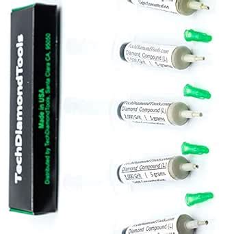 TechDiamondTools Diamond Polishing Paste Set of 5 Syringes X 5 Grams (L ...