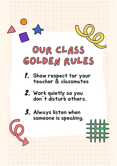 Image result for Classroom Rules Poster Examples