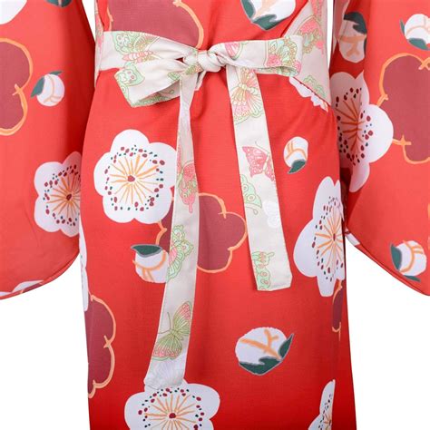 Buy Women's Red Kimono Costume Love Live Cosplay Yukata Deluxe Sakura ...