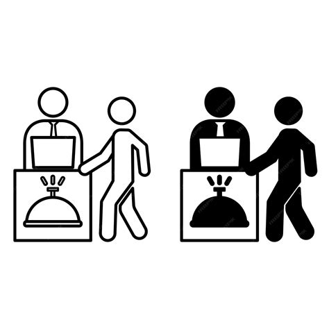 Reception icons | Premium Vector
