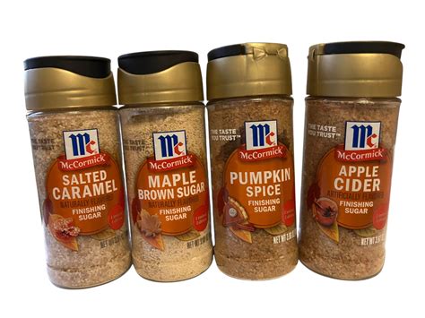 McCormick Finishing Sugar 4 Pack - Apple Cider, Maple Brown Sugar ...