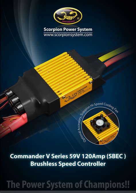 New Released! Scorpion Commander V 59V 120A ESC SBEC - Scorpion Power ...
