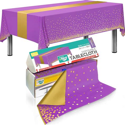 Amazon.com: 54in X 100ft Purple with Gold Dot and Runner Printed ...